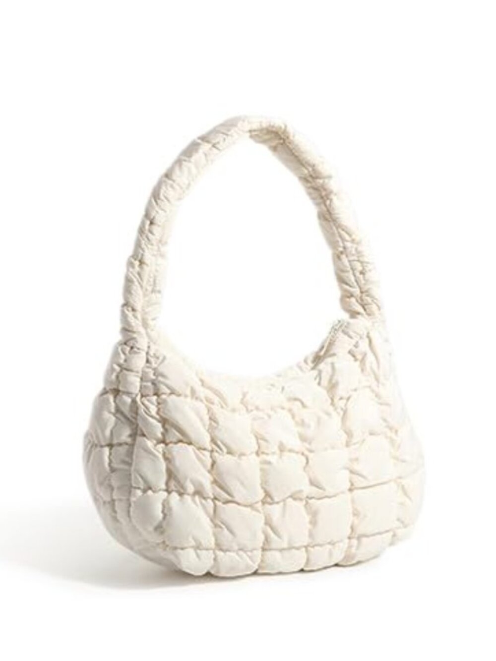 Quilted Puffer Nylon Shoulder Hobo Bag Soft Lightweight Everyday Purse